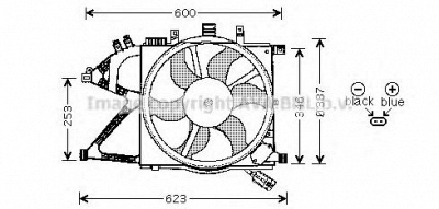 AVA QUALITY COOLING ol7506 -  Вентилятор, охлаждение двигателя